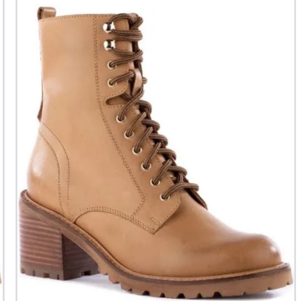 NEW Seychelles x Zappos x Anthropologie | Irresistible Tan Combat boot women 7.5